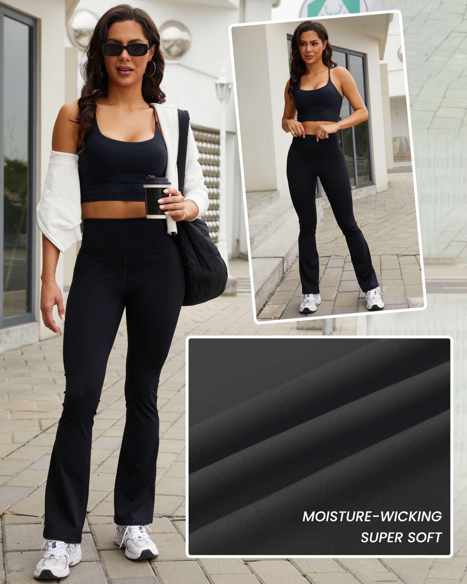 FITOP Women's High Waist Flare Yoga Pants with Hidden Pockets photo 7