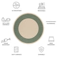 thumbnail image 6 of Safavieh Courtyard Justine Bordered Indoor/Outdoor Area Rug, Beige/Dark Green, 5'3" x 5'3" Round, 6 of 10