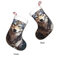 thumbnail image 3 of Disketp Oil Painting Tribal Wolf Christmas Stockings, Xmas Stocking for Family Holiday Season Décor, Personalized Holiday Indoor Decorations, 3 of 7