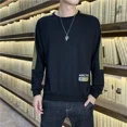 thumbnail image 3 of Sudaderas para hombre Camiseta Cuello redondo Ropa de hombre Top Slim Fit Sin capucha Jersey azul Cuello redondo Novedad y lujo Cálido Emo, 3 of 5