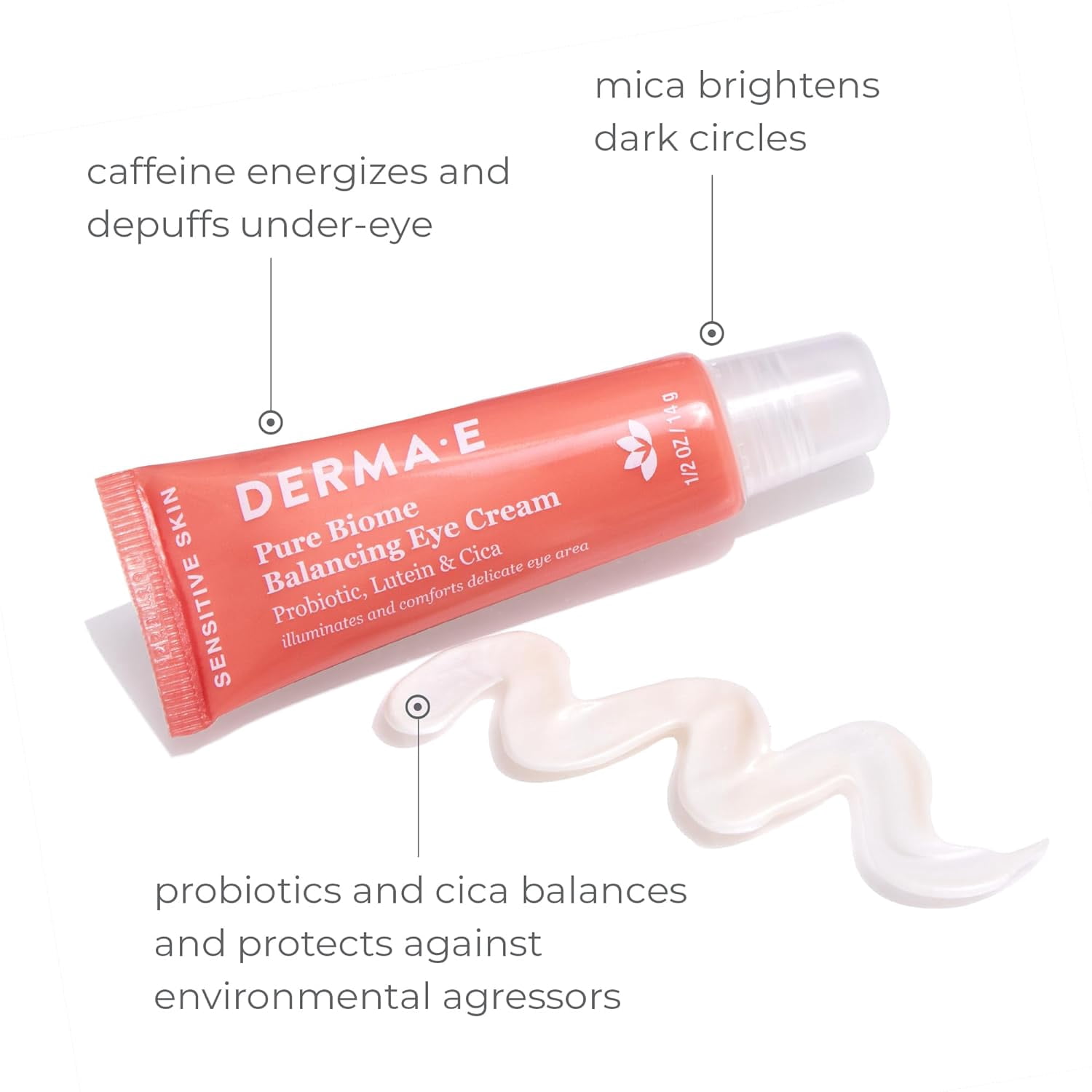 (Pack Of 3) Derma E Eye Cream Pure Biome Balancing 0.5 Oz