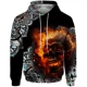 thumbnail image 3 of Sudadera con capucha holgada para hombre, sudadera con estampado de calavera retro para hombre, ropa gótica informal con capucha para hombre, ropa Y2K, 3 of 5