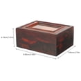 thumbnail image 2 of UPKOCH 1Pcs Trinket Box Dark Brown Wood Rectangular 3.54x2.75x1.61in For Birthday, 2 of 8