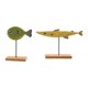 thumbnail image 1 of 2 piezas de adorno de pez de madera nórdico, adorno decorativo con forma de pez, artesanía encantadora EstiloH, 1 of 9