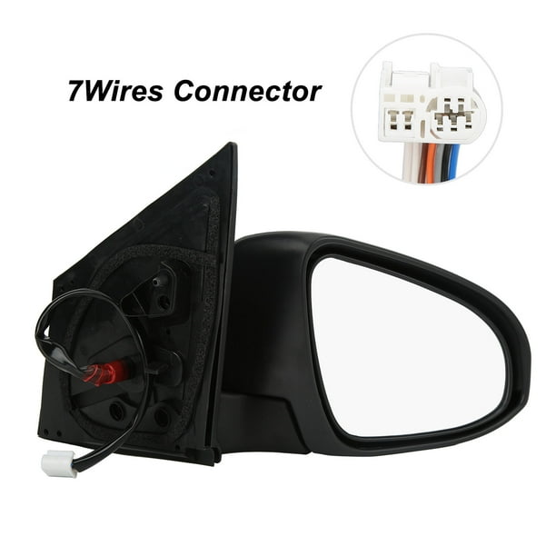 Espejo Retrovisor Exterior, Luz De Señal De Visión HD Con 7 Cables Calefactados Súper Blancos Para Automóviles