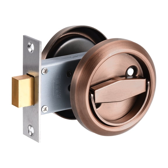 Unique Bargains 4.9mm Round Recessed Pull Handle Knob, Recessed Pulls Hidden Handle Knob with Screws, Red Bronze