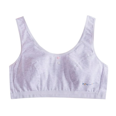 Kureaily Kids Toddler Girls  Sports Bra Cotton Bustier Wide Straps Training Bra Strap Top With Removable Pads For Children Teenagers Girls Size 5 Underwear Training Underwear Organic 75
