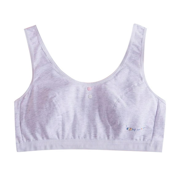 WEAIXIMIUNG Bras for Women Full Support Kids Toddler Girls' Sports Bra Bustier Wide Straps Training Bra Strap Top with Removable Pads for Children Teenagers