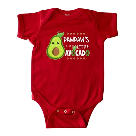 

Inktastic Pawpaw s Little Avocado with Cute Baby Avocado Gift Baby Boy or Baby Girl Bodysuit