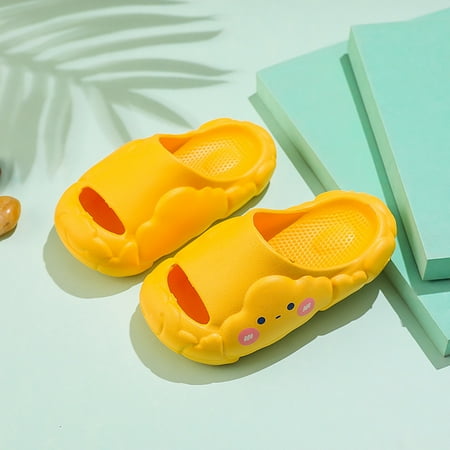 

SDJMa Children s Slippers Indoor Bathroom Non-slip Water Leakage Drag Boys And Girls Cute Thick Soft Bottom Sandals