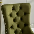 thumbnail image 6 of Nmkwnr Set of 2 Upholstered Dining Chair with Stainless Steel Legs, Velvet Side Chair for Home, Dining Room, Living Room, Olive Green, 6 of 9