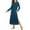 A-dark Blue, variant on Ekouaer Women Nightgowns Long Casual Nightdress Long Sleeve Sleepwear with Pocket