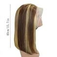 thumbnail image 3 of Teissuly Wig Women's Fashion Center Split Head Shoulder Length Clavicle Hair High Temperature Silk Wig Full Head Cover, 3 of 9