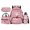 Pink Axolotl Strawberry, variant on Yuyamidu Adorable Otter Kids Backpack 4Pcs Set for Girls 5-8 8-12 Elementary School Rucksack with Lunch Bag Pencil Case Water Bottle Sleeve 17 Inch Schoolbag Set
