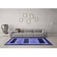 thumbnail image 3 of Ahgly Company Indoor Rectangle Abstract Blue Modern Area Rugs, 5' x 8', 3 of 4