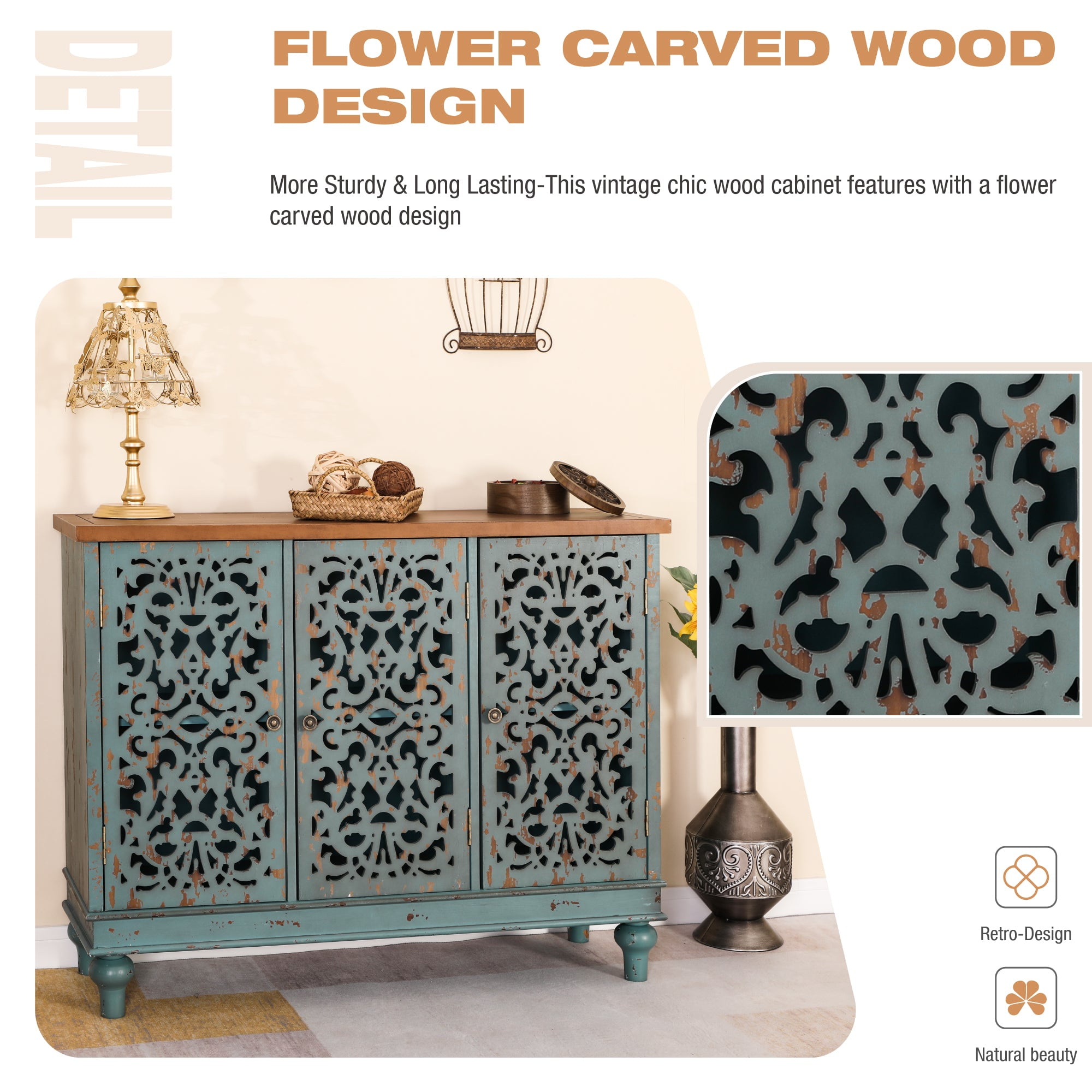 Carlson 3 door apothecary on sale accent cabinet