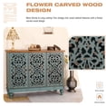 thumbnail image 6 of Sophia & William 3-Door Hollow-Carved Sideboard Accent Cabinet for Kitchen, Dining Room, Living Room, Entryway-Blue, 6 of 6