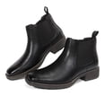 thumbnail image 3 of Dazzher Mens Square Toe Chelsea Boots Slip On Ankle Boots Comfortable Easy On Off Casual Business Shoes, 3 of 7