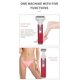 thumbnail image 2 of Recortadora de bikini para mujer, afeitadora eléctrica 5 en 1 para mujer, depiladora recargable, afeitadora sin dolor para el área del bikini/nariz/axila/ceja/facia, 2 of 3