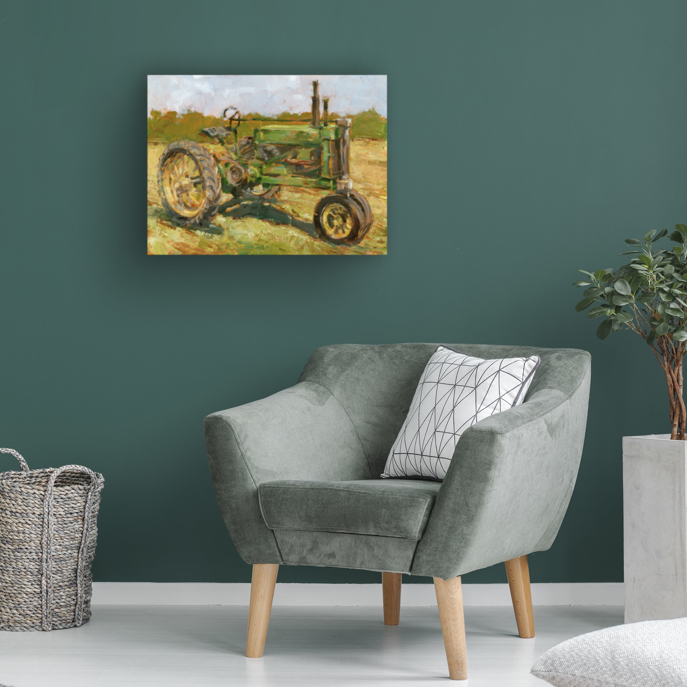 Ethan Harper 'Rustic Tractors I' Canvas Art