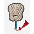 thumbnail image 1 of Abanico tejido a mano, abanico de paja de trigo de verano, abanico grande de hojas de espadaña, abanico antiguo de verano con manivela, repelente de mosquitos para bebés, abanico envolvente de colores, 1 of 6