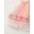 thumbnail image 6 of IBTOM CASTLE Toddler Flower Girls Tulle Dress Sleeveless Princess Tutu Dress Birthday Party Wedding Pageant Gown 1-2 Years Pink Rainbow, 6 of 8