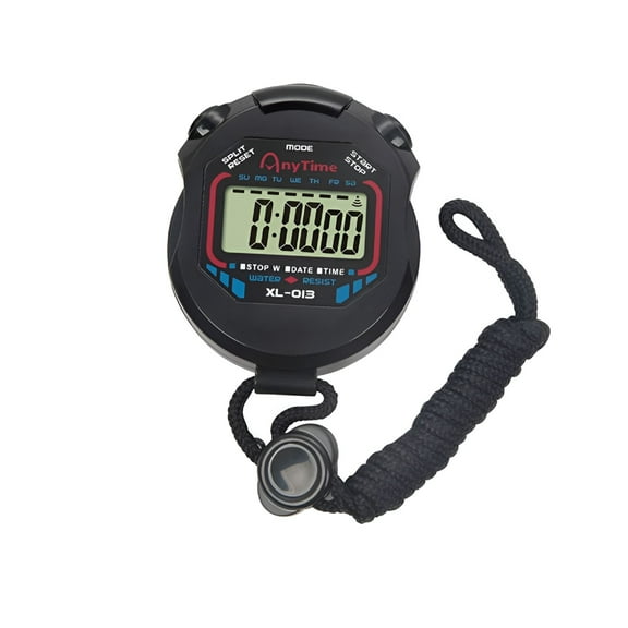 GJX Outdoor Recreation Equipment Digital Handheld LCD Chronograph Sports Stopwatch r Stop Watch Black