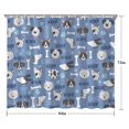 thumbnail image 5 of Dog with Woof and Bark Shower Curtain 84"x72" ,Bathroom Decorative Shower Curtains Set with 12 Hooks,Modern Waterproof Washable Shower Curtain, 5 of 6