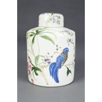 AA Importing Birds and Flowers Cylindrical Jar with Lid