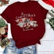 thumbnail image 1 of Pntutb Mujer Casual Navidad Manga Corta Cuello Redondo Estampado Blusas Pullover Camisetas tops Pntutb Pntutb-6634, 1 of 4