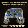 thumbnail image 5 of Wireless Game Controller for Nintendo Switch PRO - Six-axis Motion, Dual Vibration, Macro Programming, RGB Lighting-White, 5 of 10