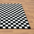 thumbnail image 6 of Luxe Weavers Geometric Checkered Black and White Area Rug 8x10, Modern Stain Resistant Carpet, 6 of 8