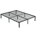 Zimtown 14"H Queen Size Metal Platform Bed Frame with Solid Metal Slat