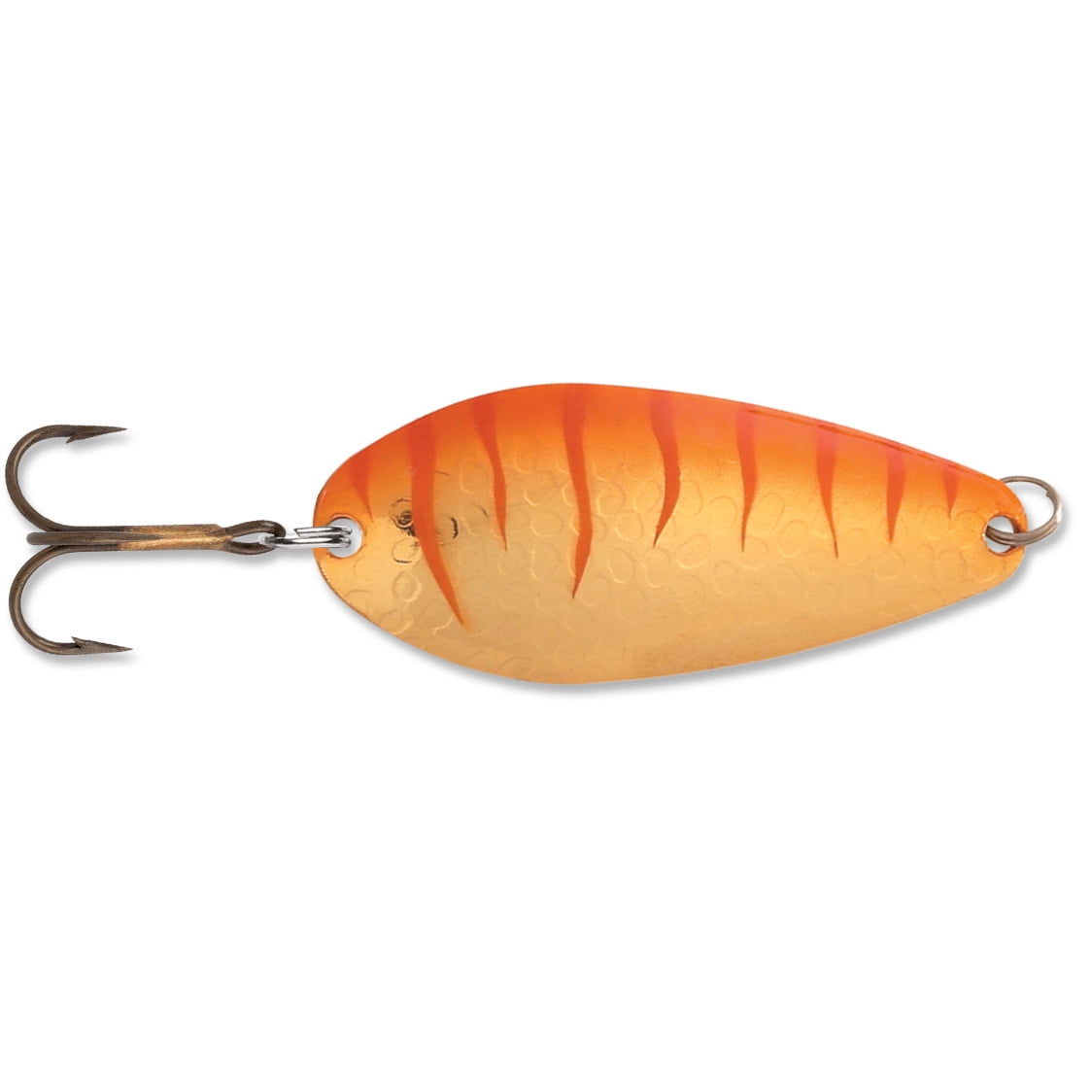 Blue Fox 2 3/4" Teardrop Strobe Spoon, Hammered Brass Fire Stripe, 5/8