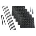 thumbnail image 1 of FASÄDE Lotus Decorative Vinyl Backsplash 15 sq ft Kit in Brushed Onyx, 1 of 4