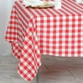 thumbnail image 5 of BalsaCircle 54" x 54" Square Gingham Checkered Polyester Tablecloth Red and White, 5 of 7