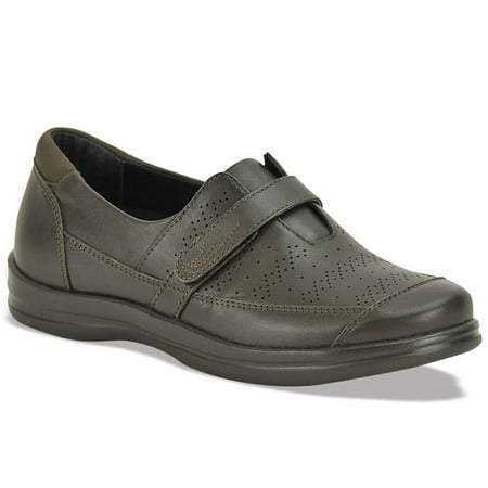 

Apex Petals A705W Women s Casual Shoe: 8.5 X-Wide (2E-3E) Brown Velcro