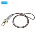 thumbnail image 3 of Uxcell 19 Inch Leather Lanyard Leather Rope Wristlet Bracelet Keychain Wrist Strap Blue 4 Pack, 3 of 5