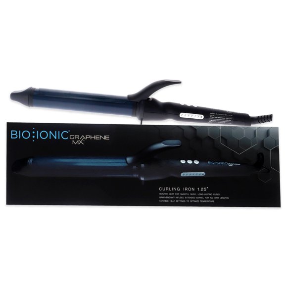 Fer à Friser Graphene MX - ZCURLERGRA1.25 Bleu par Bio Ionic pour Femmes - Fer à Friser de 1,25 Po