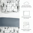 thumbnail image 3 of Noble Linens Gray Reversible Flower Field Print 2-Piece Duvet Cover Set, Twin/TwinXL, 3 of 12