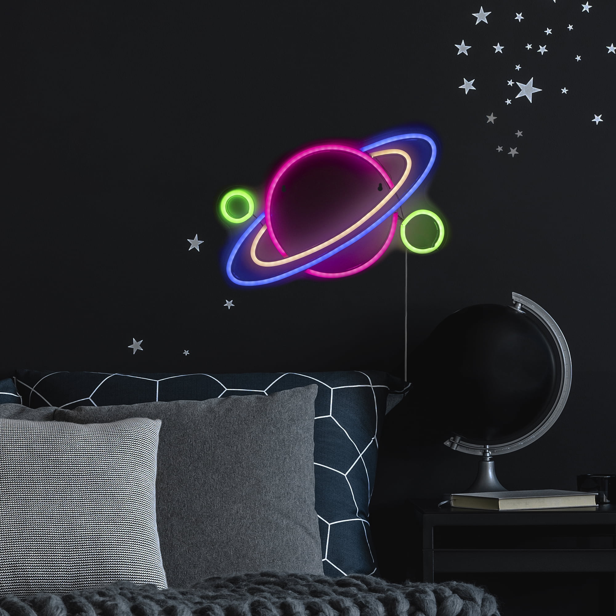 16" LED Neon Style Planet Wall Sign