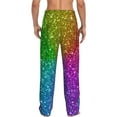 thumbnail image 3 of Sigee Colorful Glitter Print Men's Pajama Pants - Soft Lounge Sleep Bottoms with Elastic Waistband and Pockets-XX-Large, 3 of 9