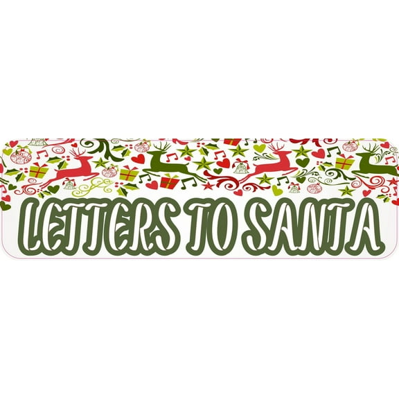 StickerTalk Letters to Santa Vinyl Sticker, 10 inches x 3 inches