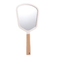 thumbnail image 2 of Milisten 1 Pc Portable Handheld Makeup Mirror Solid Wood Elliptical Makeup Mirror, 2 of 5