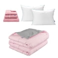 thumbnail image 1 of Edredón Dos vistas Matrimonial Rogga Rosa - Gris Perla + Sábanas Royal + Almohada Royal Twin, 1 of 8