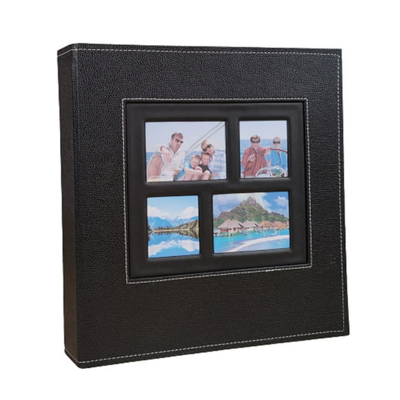 Toystoory Álbum de inserción de 6 pulgadas PU de gran capacidad para bodas, fiestas, familia, colección de fotos, negocio en casa, libro de Almacenamiento y organización del hogar Negro Toystoory HA073909-01