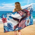 thumbnail image 5 of Bulopur Bald Eagle Front Car Seat Cover Towel for Men 250 Years of America Decorative Car Seat Protector with Storage Bag for Beach Vacation Portable Fit SUV Sedan Truck 1pcs, 5 of 7
