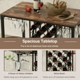 thumbnail image 6 of Topbuy 5 Pcs Bar Table Set with Storage, Rustic Brown & Black, 6 of 8
