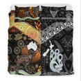 thumbnail image 4 of Nueva Zelanda Maori Aotearoa y Australia Aborigen Ropa de cama Conjunto Negro, 4 of 5