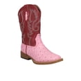 thumbnail image 2 of Roper Girls Bumps Faux Ostrich Square Toe Cowboy   Ankle Boots, 2 of 5